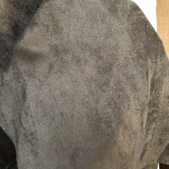 Umgee Waterfall Drape Faux Suede Cropped Open Army Green Cardigan Jacket NWT - Picture 3 of 7